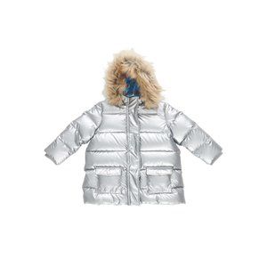 Pink Chicken Paulina Puffer Jacket, Silver Metallic